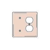Hubbell SS138 2-Gang Combination Plates Satin Stainless Wallplate